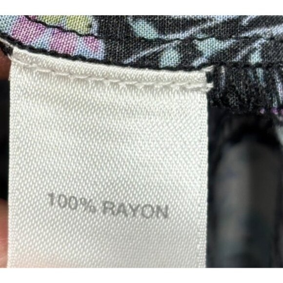 J Jill Womens Top XS Paisley Print Rayon Long Sleeve Boho‎ Tassels - Picture 4 of 5